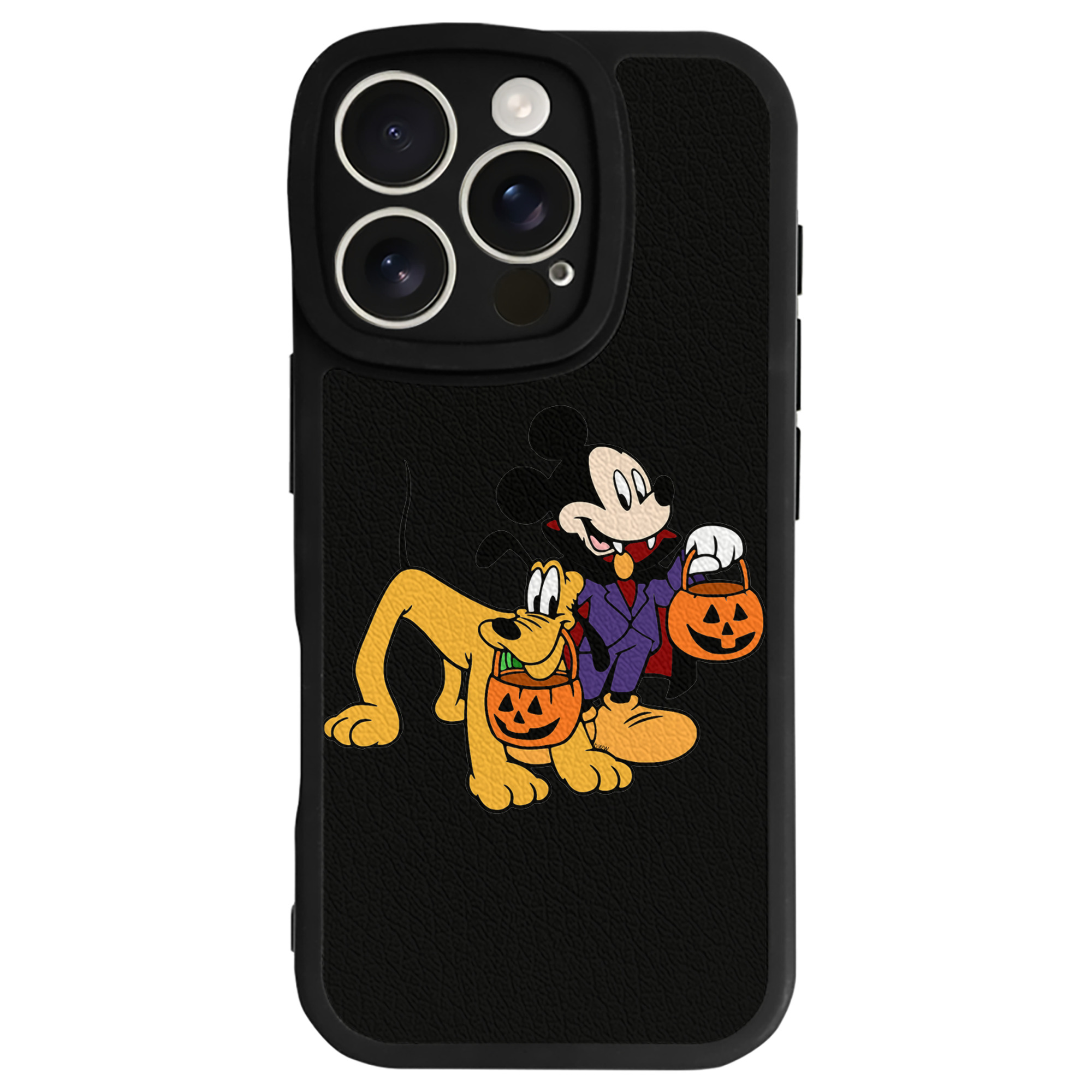 （画像用） ミッキーマウス Mickey Mouse 【iPhone 16シリーズ対応】シリコンスマホケース（レザー調） 材質：シリコン